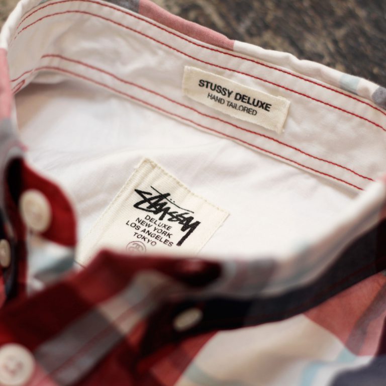 STUSSY DELUXE S/S B.D Madras Check Shirts