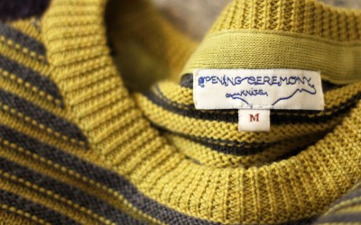 OPENING CEREMONY Border Mohair Short Knit