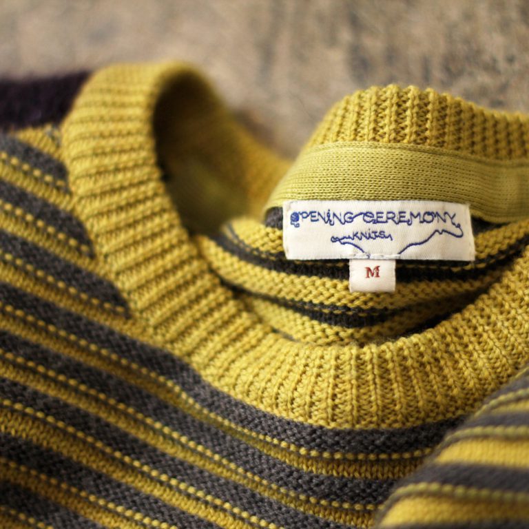 OPENING CEREMONY Border Mohair Short Knit