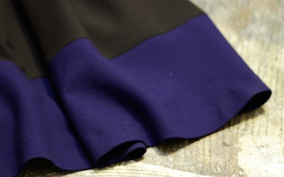 maje Bicolor Flared Skirt