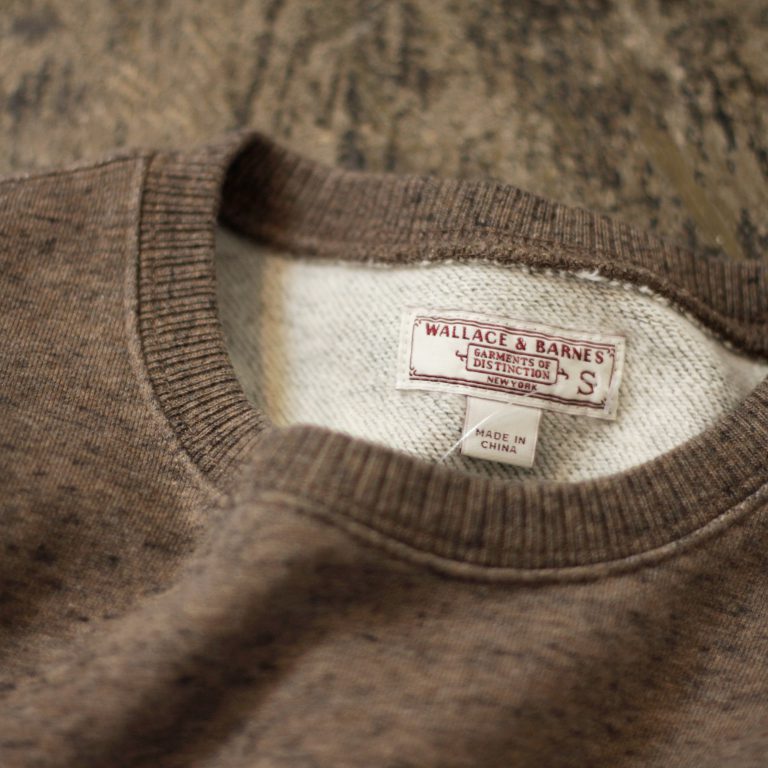 WALLACE & BARNES Brown Heathered Pocket Sweatshirts