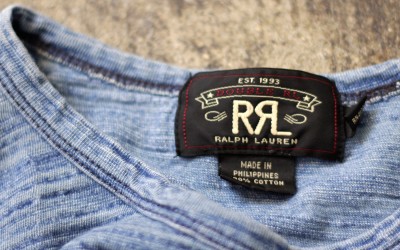 RRL Indigo Crew Neck Pocket T-Shirts