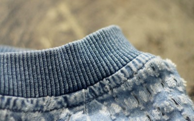 D-ID Crushed Denim Pull Over