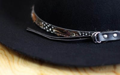 Feather Double Ring Wool Hat