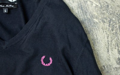 RAF SIMONS×FRED PERRY Cotton-Silk Knit