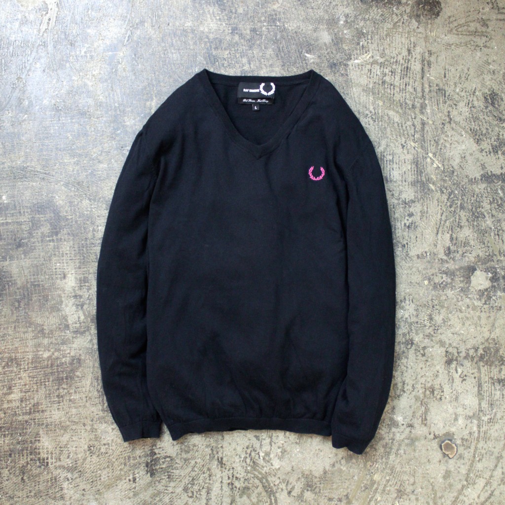 RAF SIMONS×FRED PERRY Cotton-Silk Knit