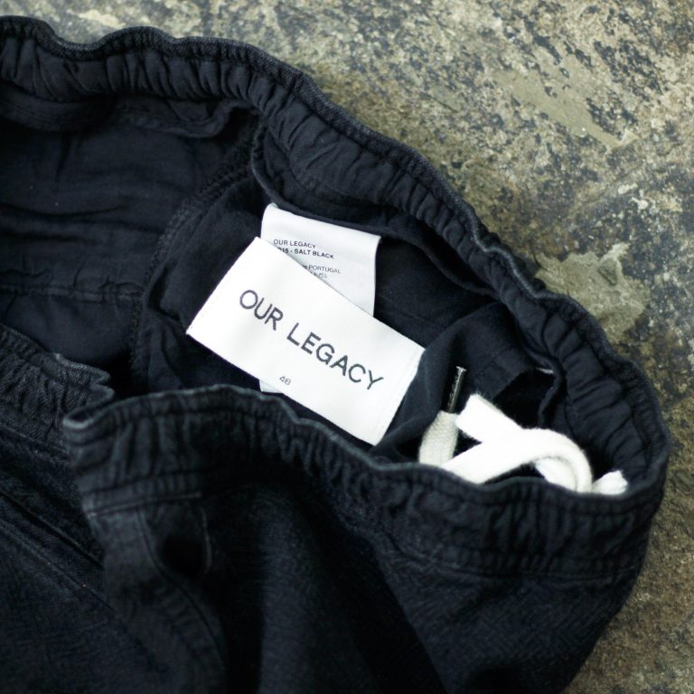 OUR LEGACY Linen×Cotton Shorts “SALT BLACK”
