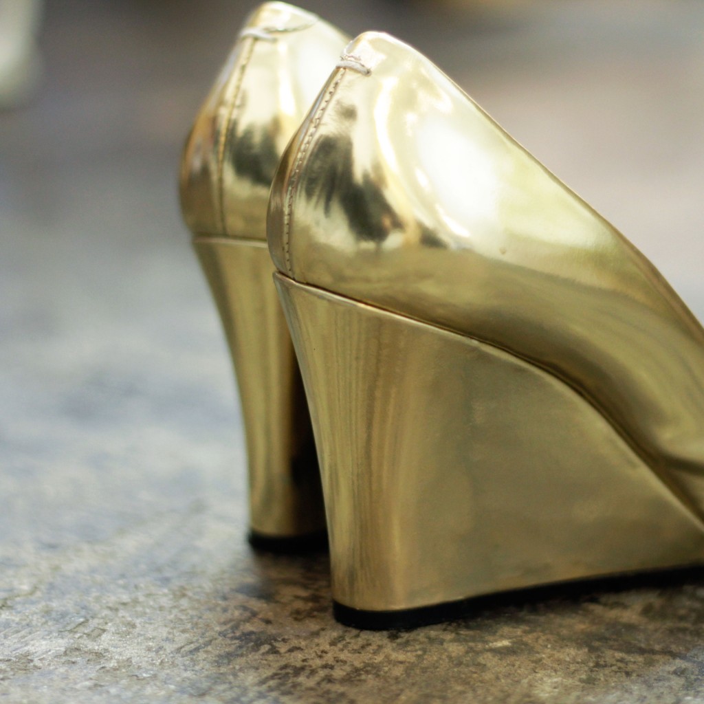 Masion Martin Margiela Wedge Sole "Metallic Gold"