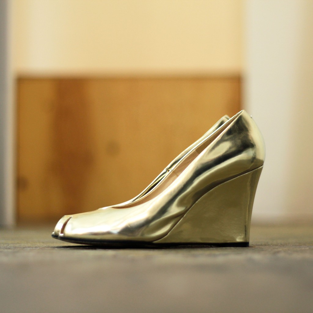 Masion Martin Margiela Wedge Sole "Metallic Gold"