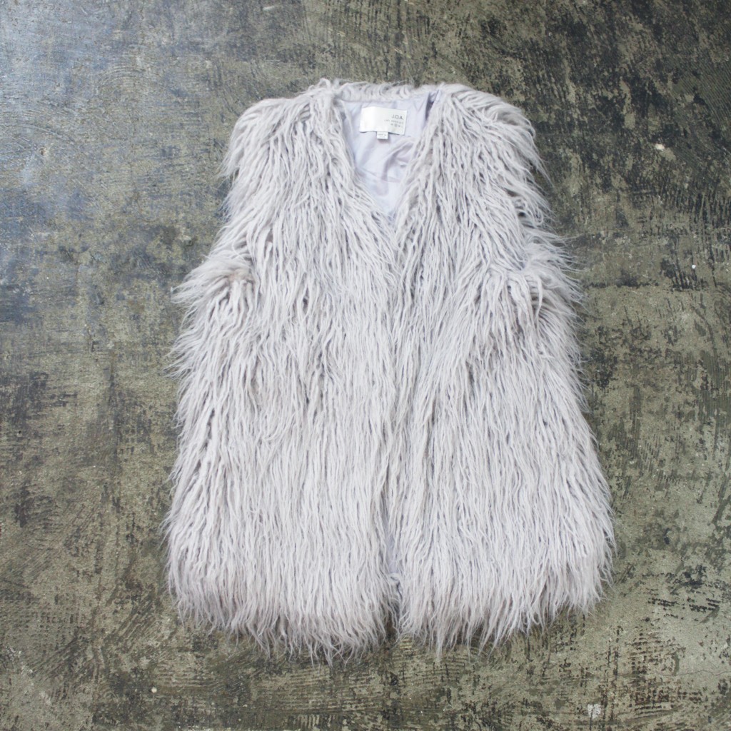 JOA Shaggy Fur Vest