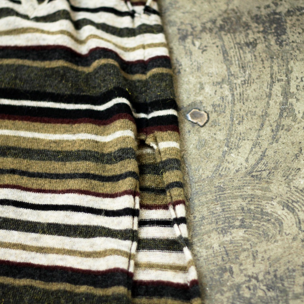VNeck Border Knit One Piece