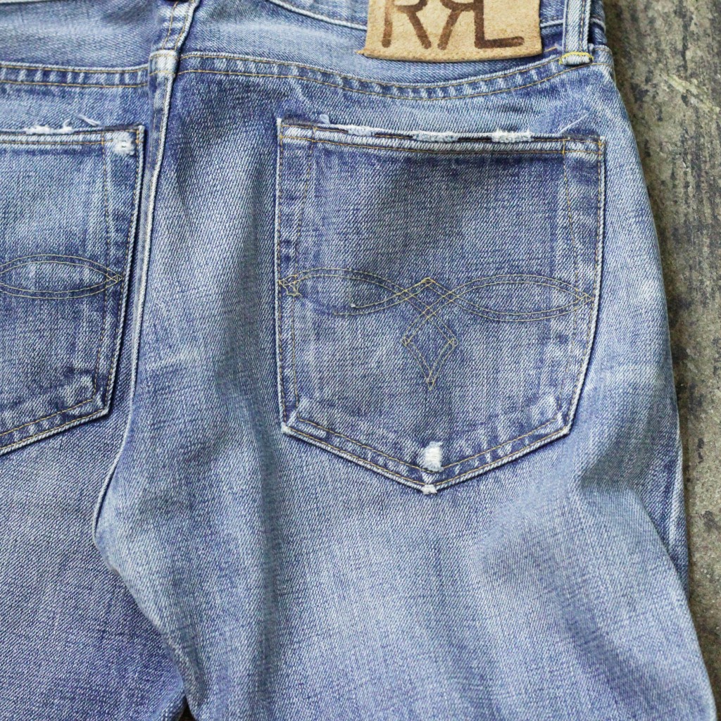 RRL Shuttle Woven Low Straight Denim 