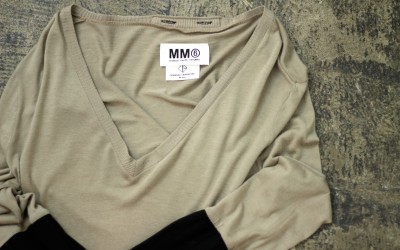 MM6 × OPENING CEREMONY Sleeve Combi V-Neck Cut&Sewn