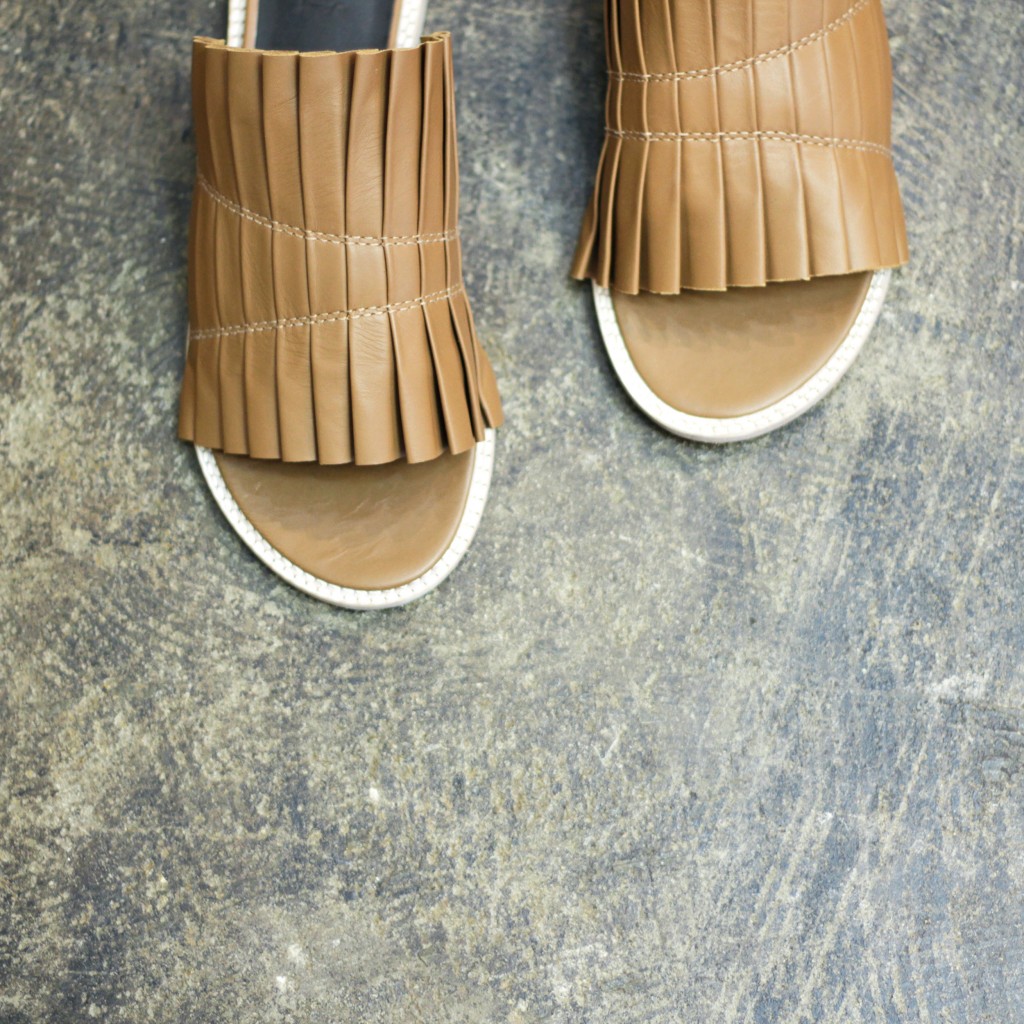 TIBI Pleated Sandal