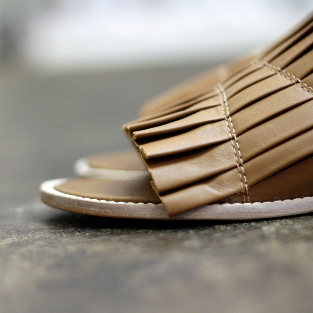 TIBI Pleated Sandal