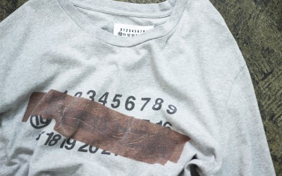 Maison Martin Margiela ⑩ Number Tape Effect T-Shirts