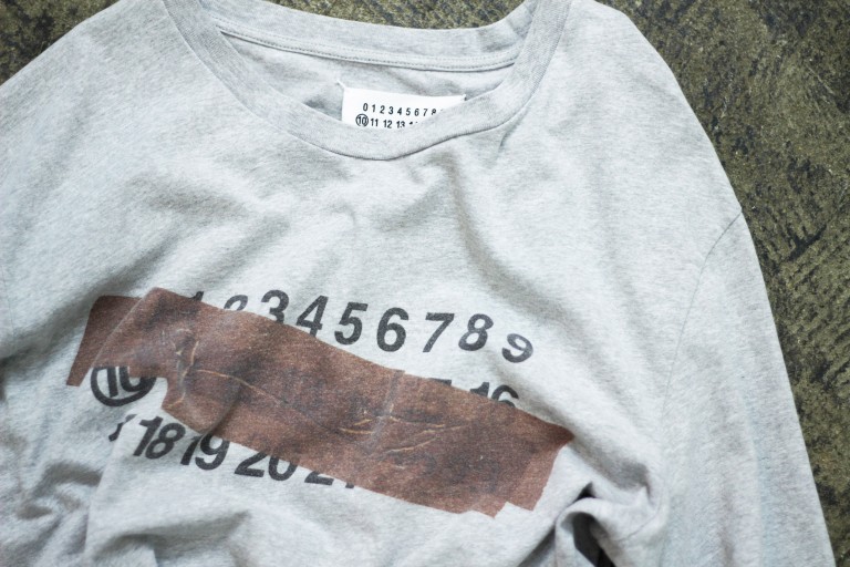 Maison Martin Margiela ⑩ Number Tape Effect T-Shirts