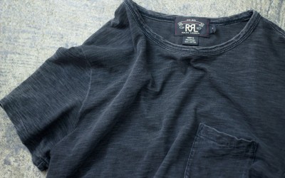 RRL Black indigo Pocket T-Shirts