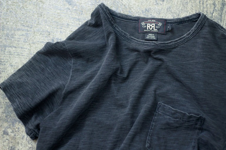 RRL Black indigo Pocket T-Shirts