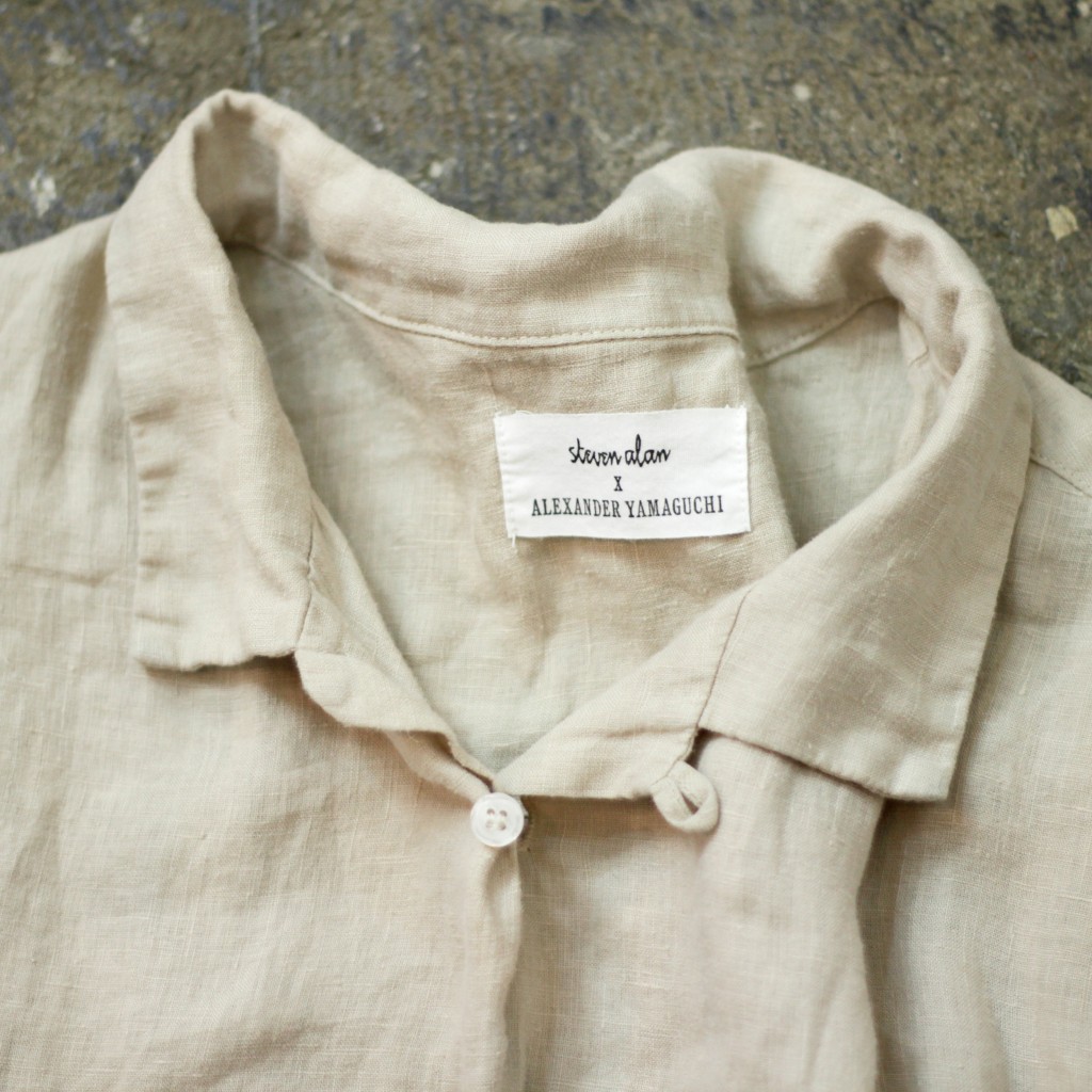 steven alan × ALEXANDER YAMAGUCHI S/S Open Collar Linen Shirt