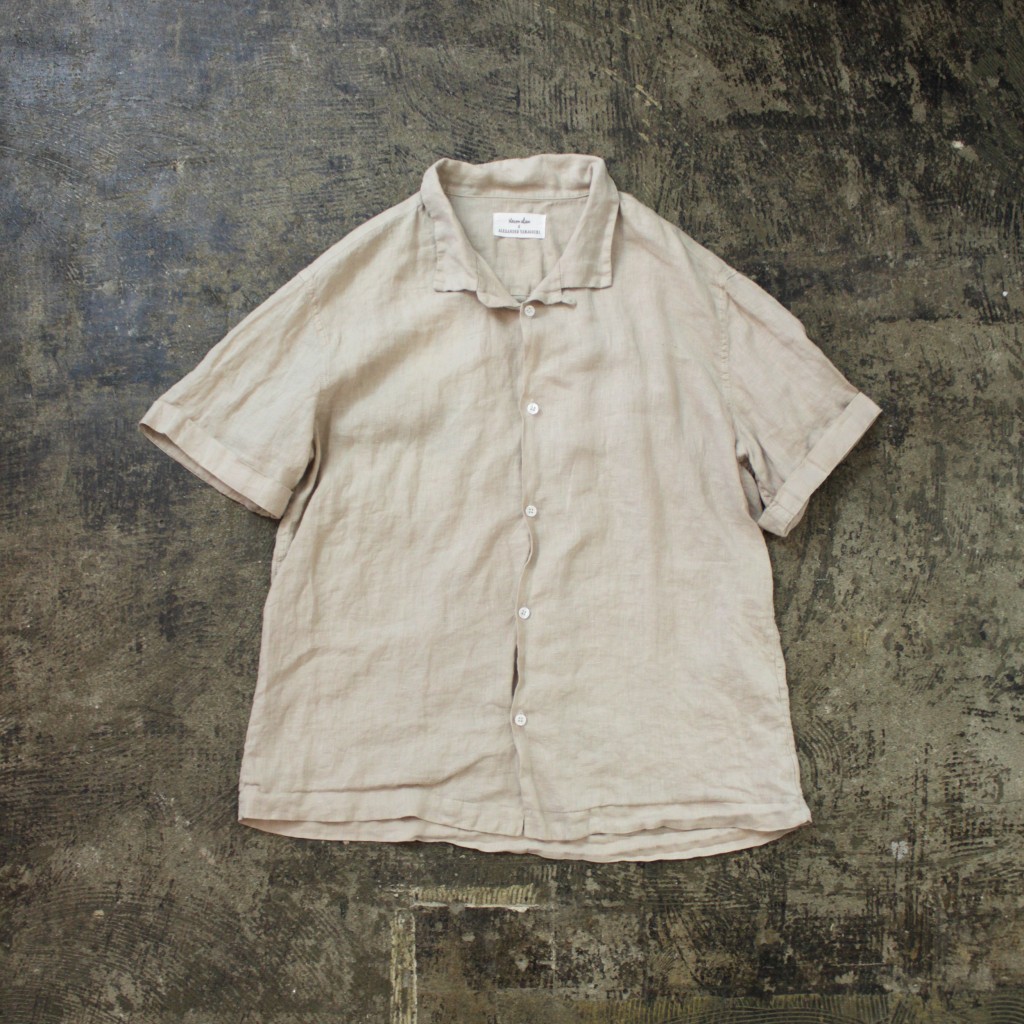 steven alan × ALEXANDER YAMAGUCHI S/S Open Collar Linen Shirt