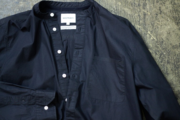 NORSE PROJECTS Collarless Pull Over Shirt