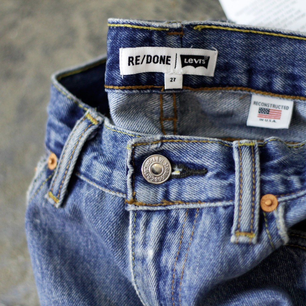 RE/DONE High Rise Crop Flare Denim