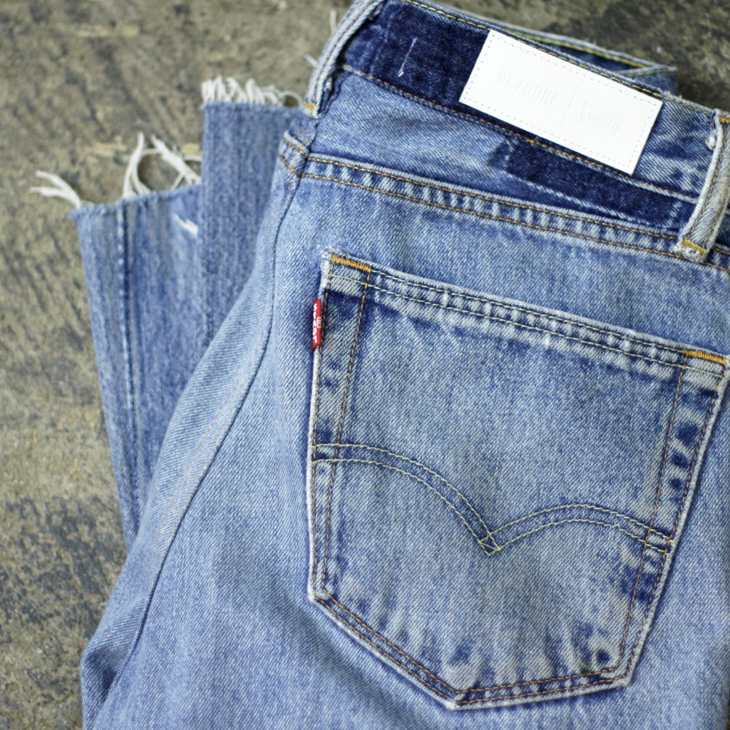 RE/DONE High Rise Crop Flare Denim