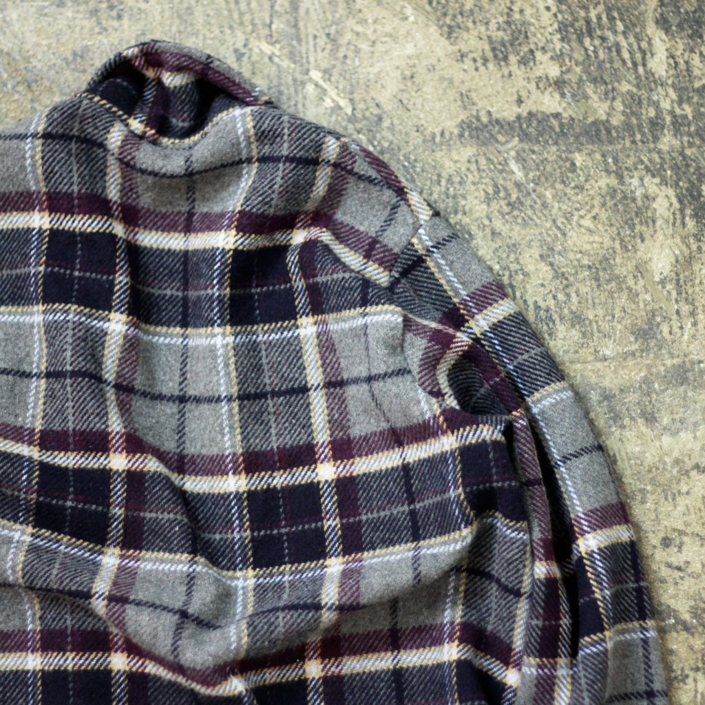 Vintage Check Wool Robe Gown