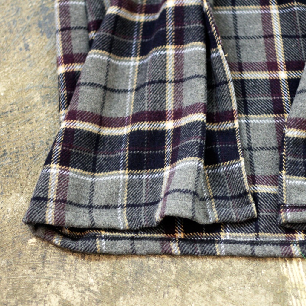 Vintage Check Wool Robe Gown