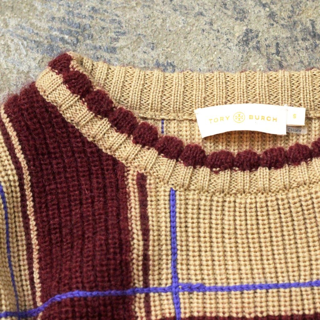 TORY BURCH Check Pattern Knit