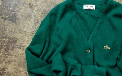 IZOD LACOSTE 70’s Vintage V-Neck Wool Cardigan