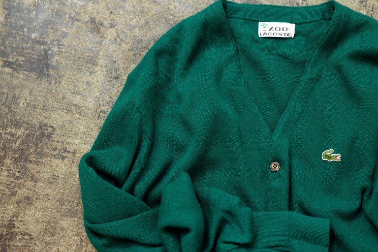 IZOD LACOSTE 70’s Vintage V-Neck Wool Cardigan