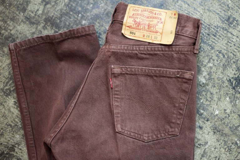 Levi’s Vintage 501 80′s Denim Made in U.S.A “BROWN”