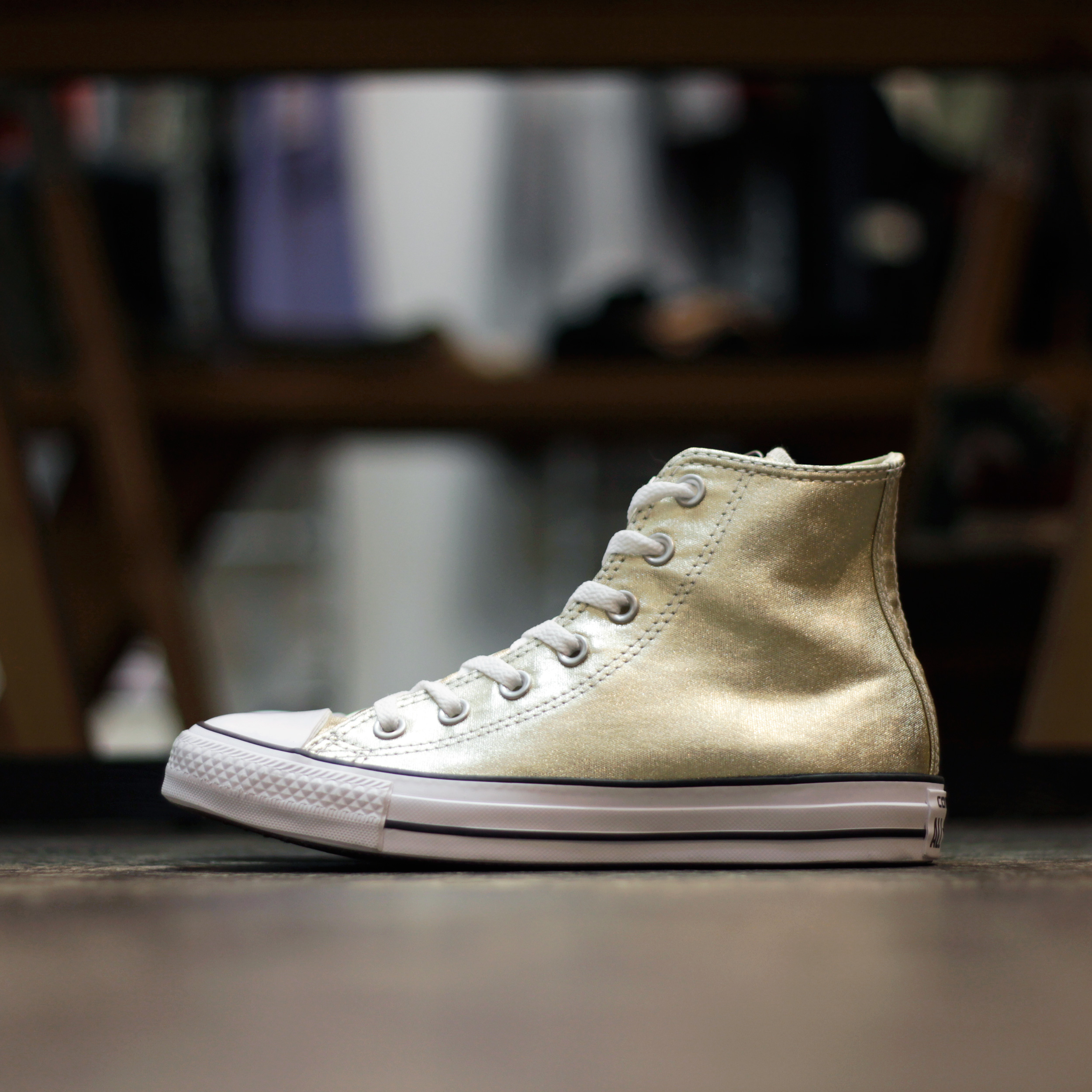 shiny gold converse