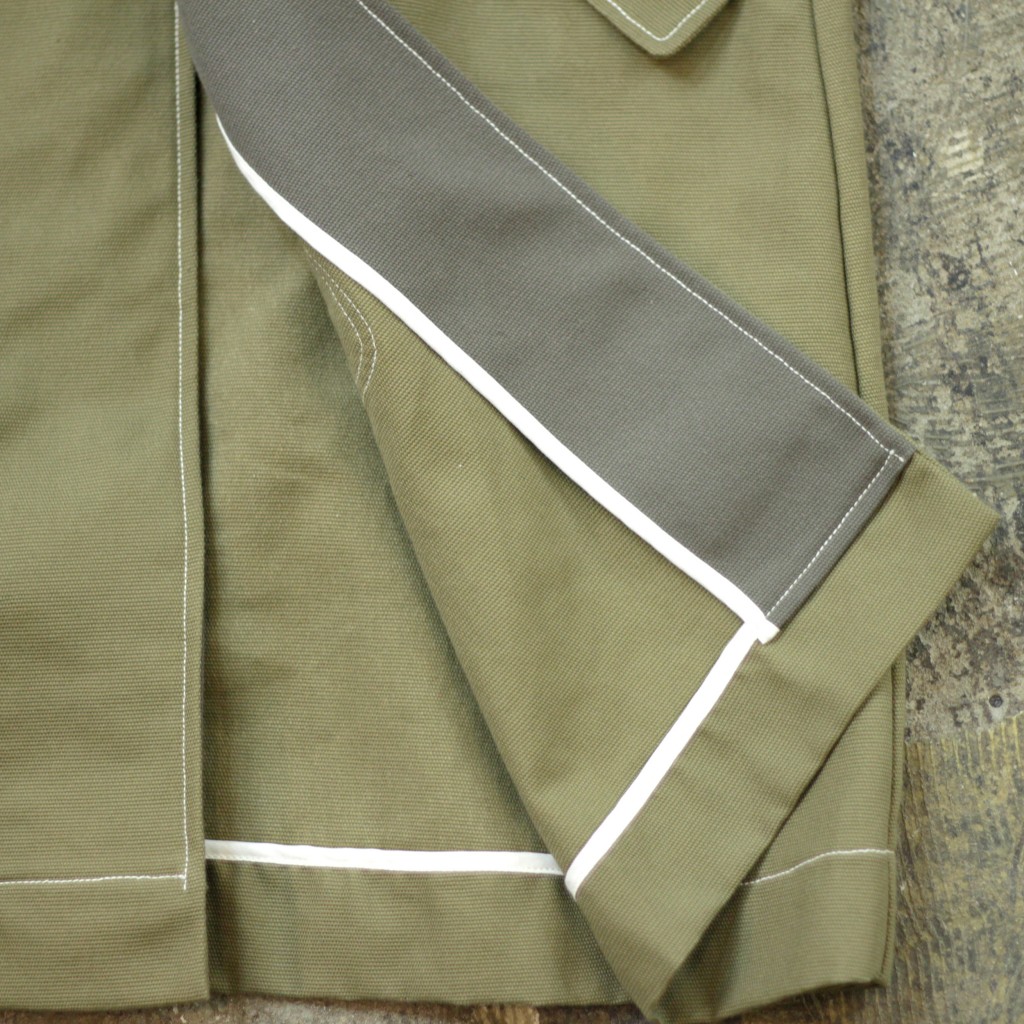 LAND OF DISTRUCTION Two-Tone Army Long Coat