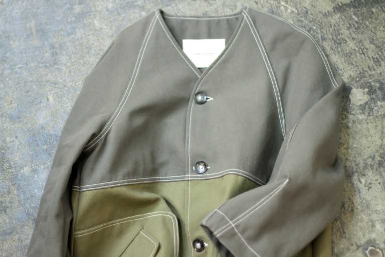 LAND OF DISTRACTION Two-Tone Army Long Coat