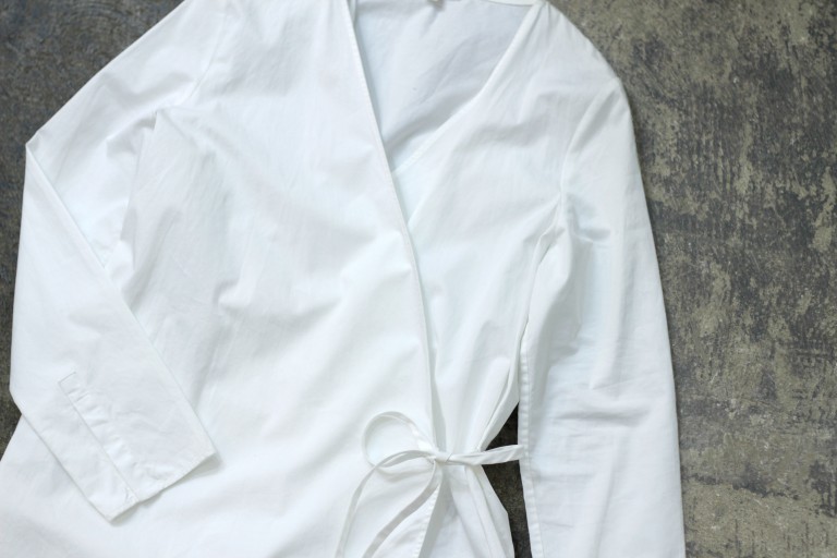 COS Cross Wrap White Shirts