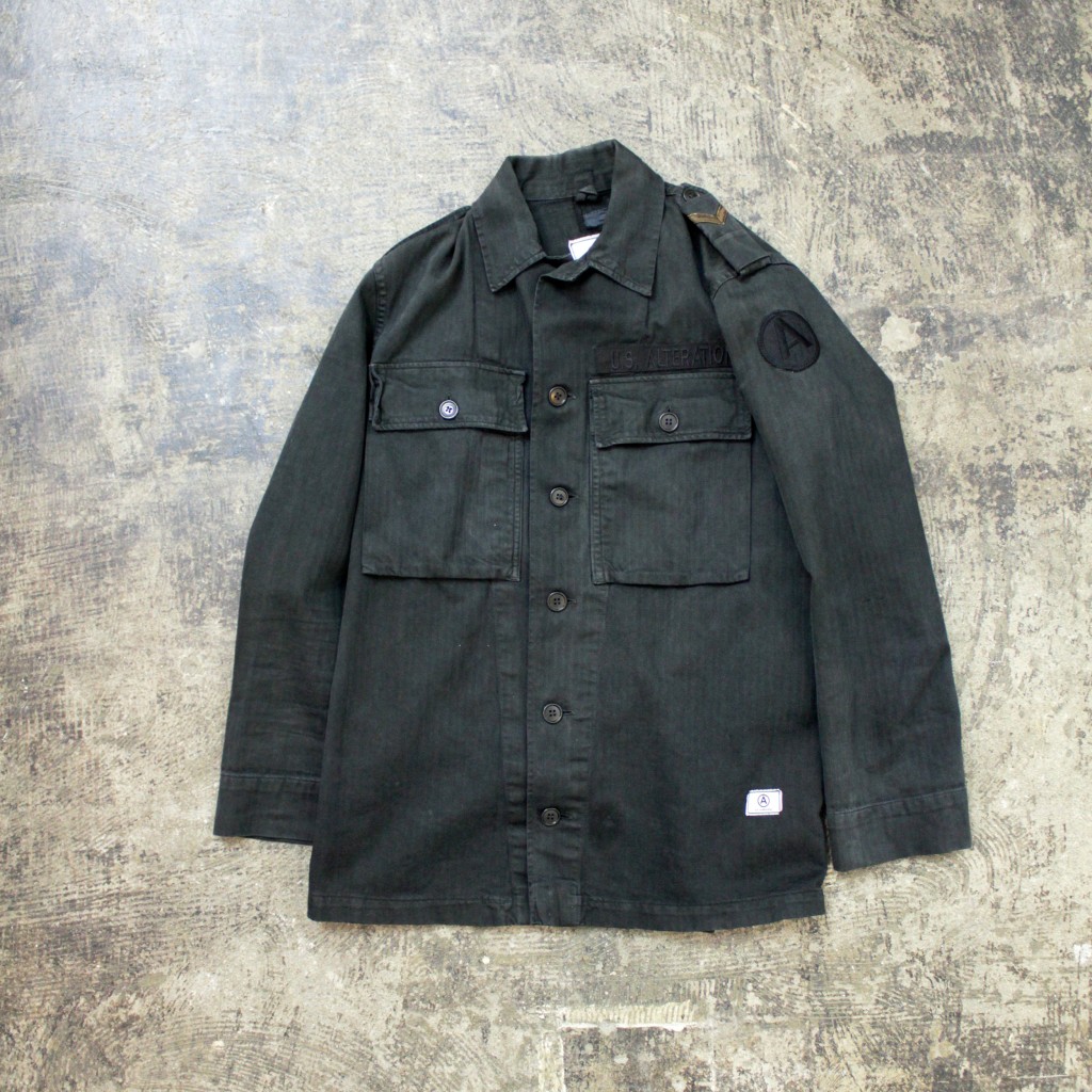 U.S. ALTERATION Vintage Black Military Customize Jacket 