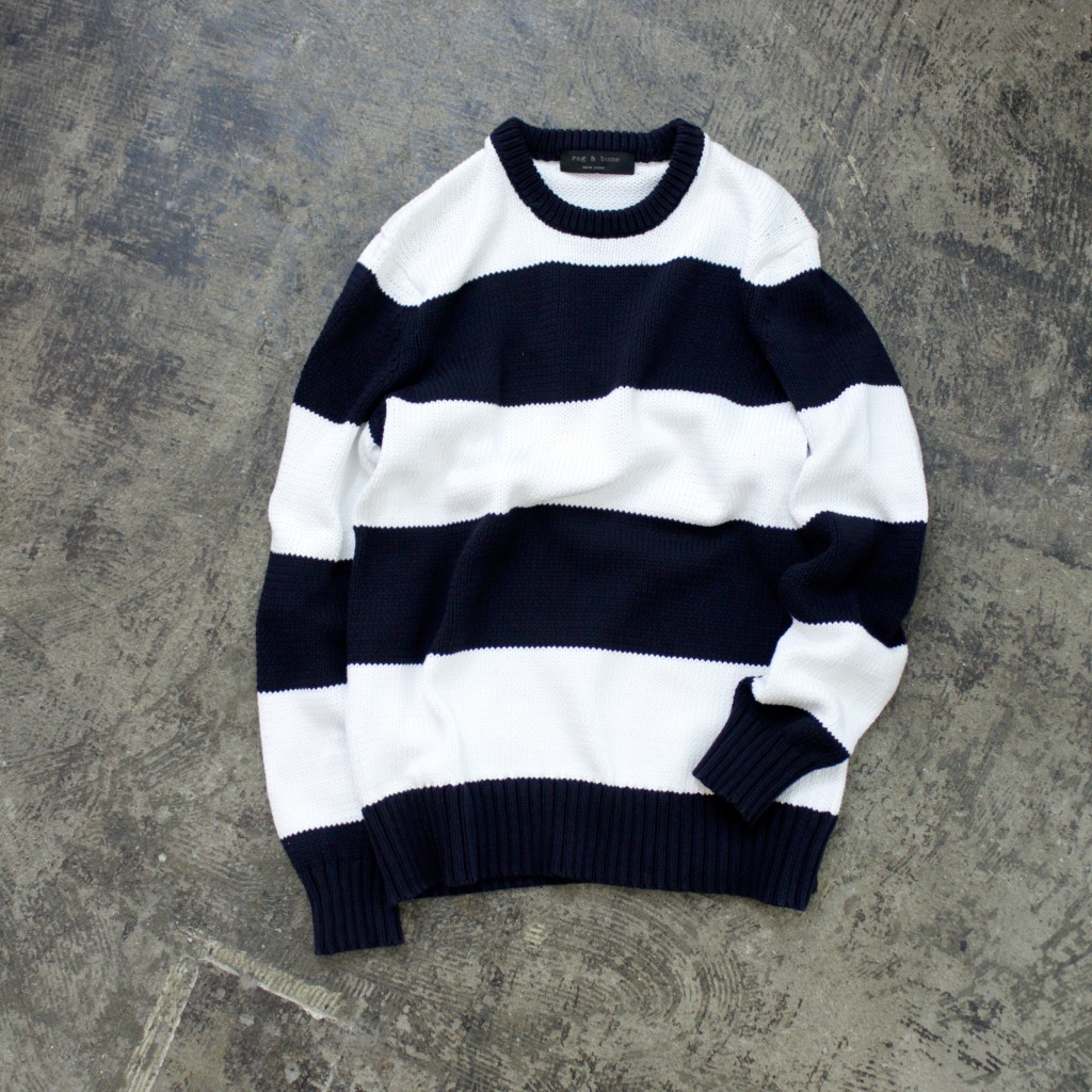 rag & bone Border Cottton knit