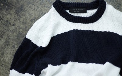 rag & bone Border Cotton Knit