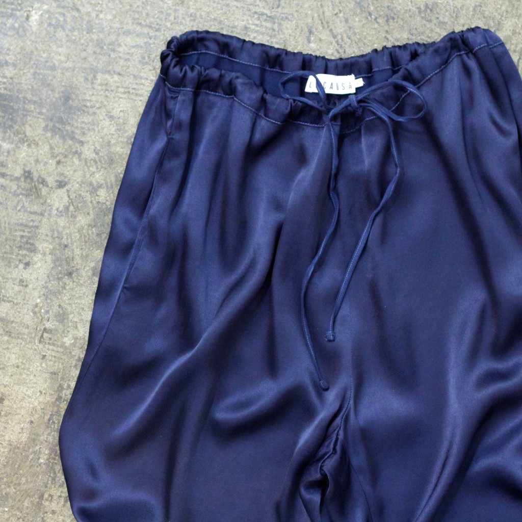LACAUSA Satin Easy Pants