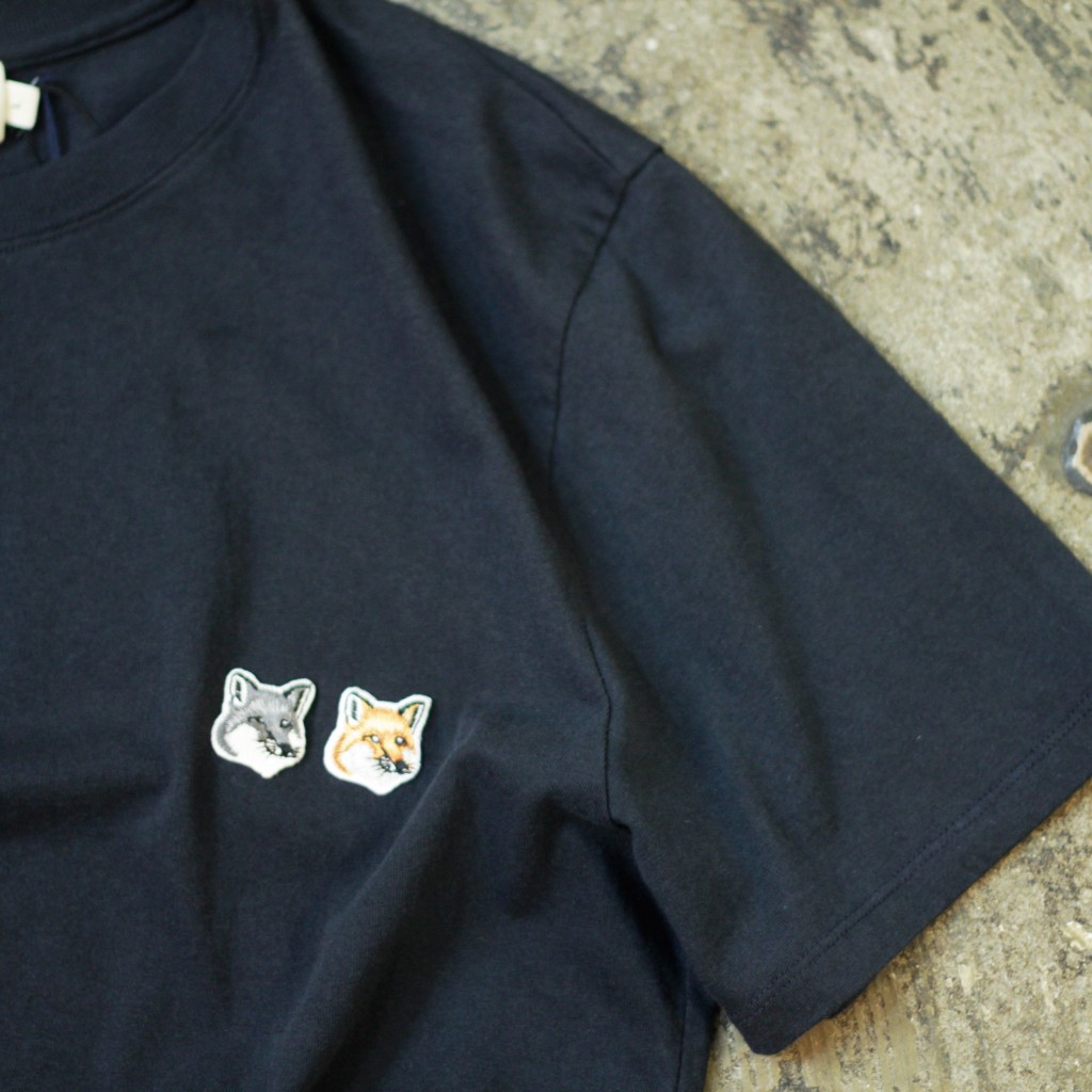 MAISON KITSUNE Double Fox Head Patch T-Shirts