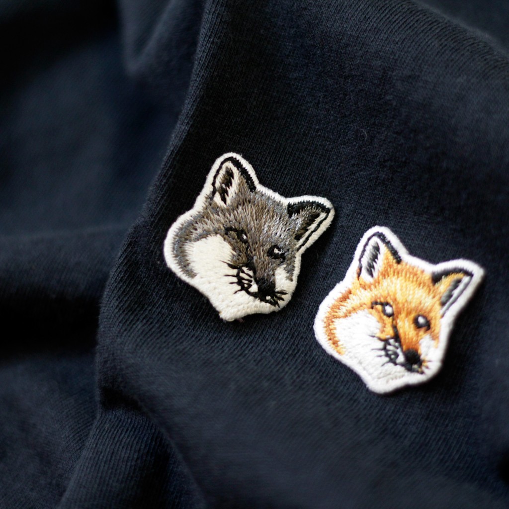 MAISON KITSUNE Double Fox Head Patch T-Shirts