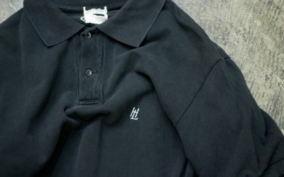 Helmut Lang 1990′s Monogram Logo Polo Shirt