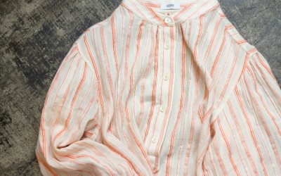 CLOSED Stand-Collar Stripe Pullover Shirts