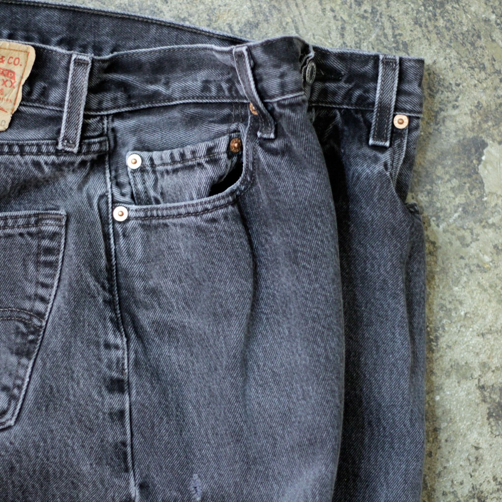 Levi's 501 Vintage Black Denim "Good Color"