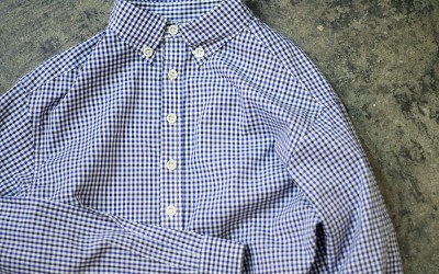 RTH Gingham Check Pull Over Shirt