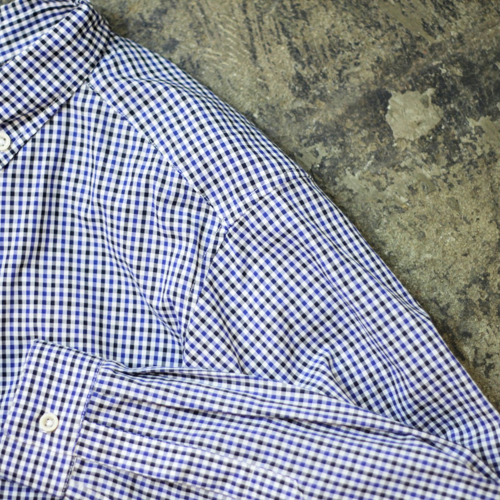 RTH Gingham Check Pull Over Shirt