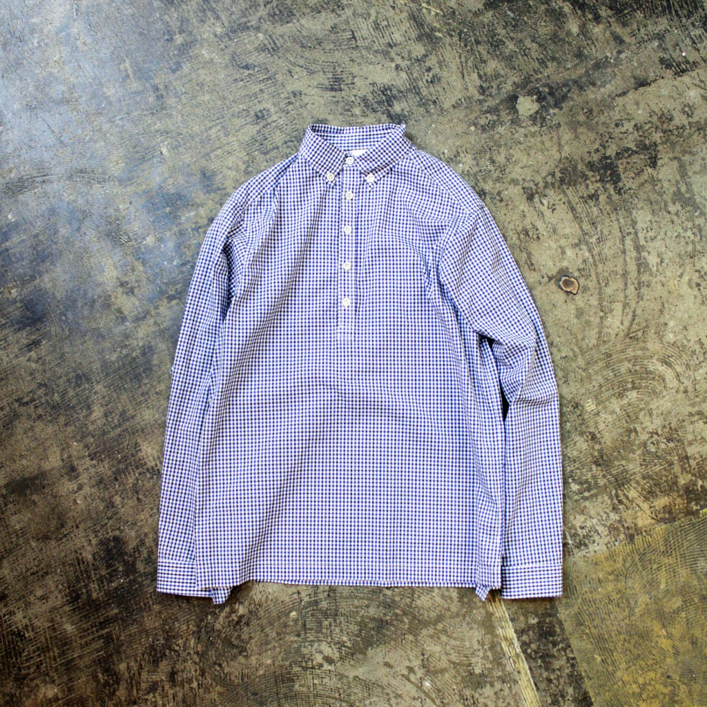 RTH Gingham Check Pull Over Shirt